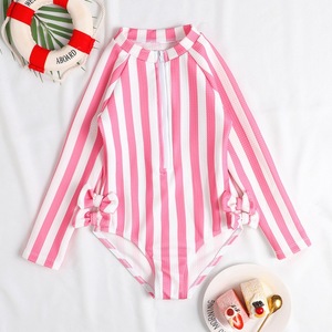 Bañador floral para bebé y niña, traje de baño de una pieza con correa de volantes, servicio oem - Product Image 4