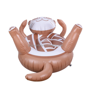 Flotador de piscina inflable con dibujos animados para adultos, juguete de <span class=keywords><strong>playa</strong></span> inflable, Gato marrón - Product Image 4