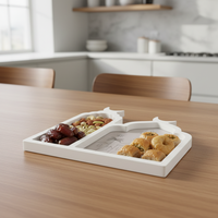 K&B Moderne Duurzame MDF Decoratieve Schaal voor Eid Al-Fitr Feest Fruitplateau Te Koop