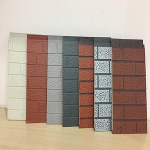 Panel Dinding Eksterior Dekoratif Berbahan Busa Poliuretan (PU) Kustomisasi Pabrik, Panel Dinding Logam Motif Bata Tiruan, Panel Dinding Logam - Product Image 6