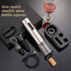 Tire-bouchon électrique à piles, ouvre-bouteille automatique, kit d'ouvre-<span class=keywords><strong>vin</strong></span> rouge électrique, coupe-capsule, accessoires de cuisine professionnels - Product Image 3