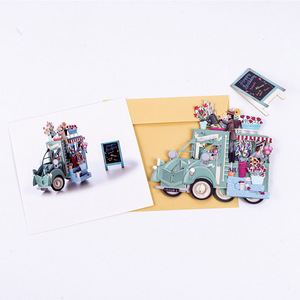 Biglietti d'Auguri 3D Stereoscopici con Veicolo Decorato per Feste di <span class=keywords><strong>Compleanno</strong></span>, Biglietti Regalo per Decorazioni di <span class=keywords><strong>Buon</strong></span> <span class=keywords><strong>Compleanno</strong></span> - Product Image 3