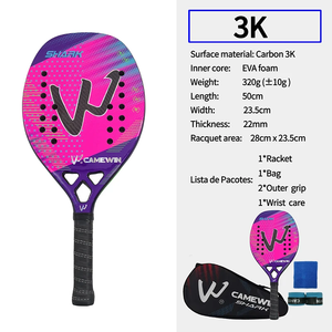 Shark Camewin 2023 Beach Tennis 3K Voll carbon <span class=keywords><strong>Rude</strong></span> Face Feminino Raquete Beach Tennis Carbon rahmen Professional Masculina - Product Image 3