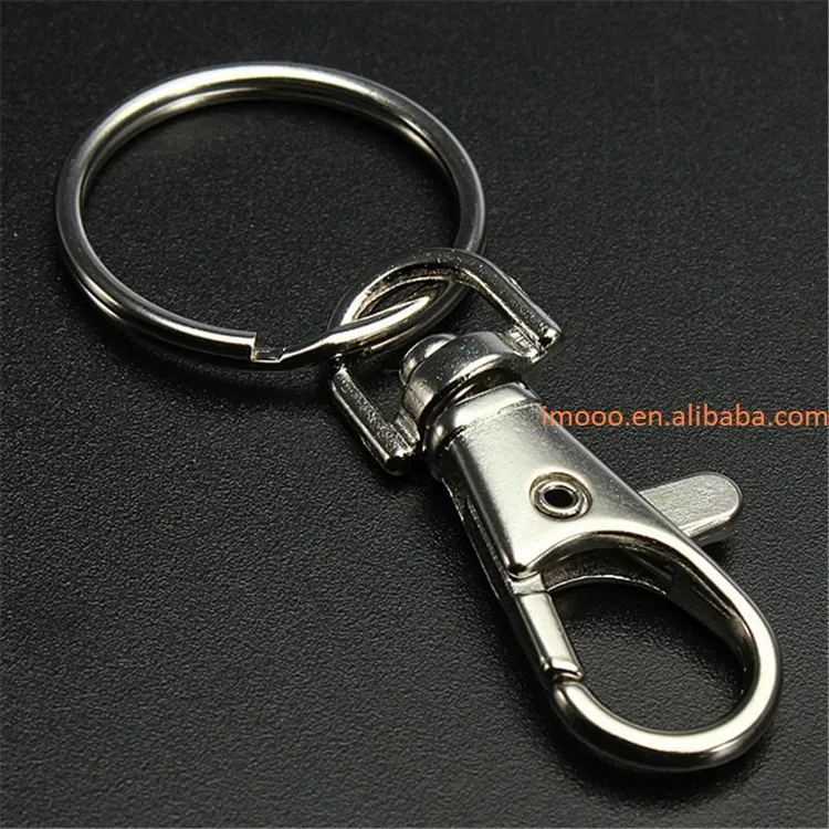 Factory Price Classic Key Chain Ring 25mm Diameter Silver Metal Clips Key Hooks DIY Bag Keychain Split Ring Holder