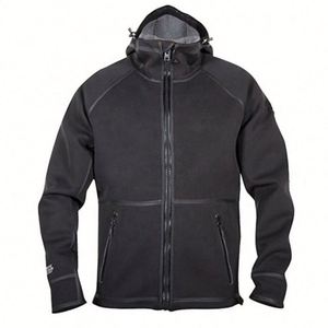 Nouvelle veste pour homme 2023, taille ajustée, intérieur en néoprène doublé de polaire, coupe-vent, imperméable, sweat à capuche noir technique - Product Image 5