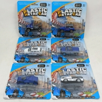 Mini-voitures miniatures en métal à rétrofriction, ensemble de véhicules militaires, de course, de karting, de bus, de pompiers, de police et de camions d'ingénierie pour enfants, vente en gros