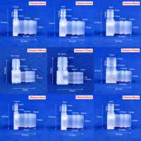 ZDVseal Coude de réduction PP à 90 degrés 14mm-4mm, Raccord cannelé facile à installer 18mmx12mm pour aquarium et bassin à poissons