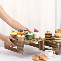 Support à gâteaux avec poignée découpée pour servir des cupcakes, design à panneaux, présentoir à cupcakes portable avec poignée découpée