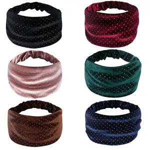 Diademas anchas para mujer, envolturas de pelo grueso con estilo negro, turbante de Yoga deportivo africano grande bohemio, accesorios de Yoga - Product Image 1