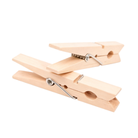 Pinzas de Madera con Resorte, Pinzas para Ropa de Madera Natural, Pinzas Resistentes para Secar Ropa, Manualidades y Decoración