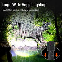 Lampe torche LED professionnelle A09 20W blanche 1200LM portée du faisceau 300M étanche IPX4 avec affichage numérique