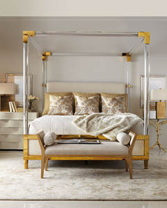 Venta Directa de Fábrica, Diseño Moderno, Cama de Acrílico Transparente, Cristal de Lucite, Dosel de Acrílico, Cama King Size, Queen Size - Product Image 2