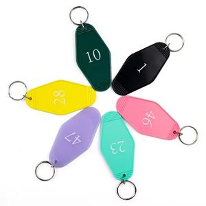 Porte-clés vintage pour chambre d'hôtel, porte-clés vierge pour sublimation en vrac, étiquettes de clés de motel, porte-clés en fer et en plastique, vente en gros, porte-clés personnalisés avec logo - Product Image 3