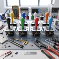 Manette de jeu d'arcade multicolore en option avec poignée ergonomique en caoutchouc souple et structure de commutateur de contrôle à quatre directions stable