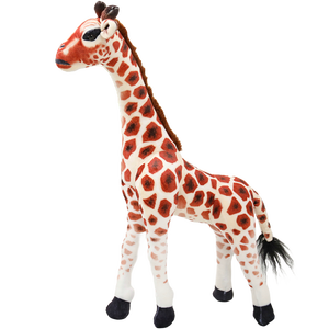 Doldurulmuş hayvan-rahatlatıcı arkadaşı-Ultra yumuşak hayvan peluş oyuncak 50cm 2 renk Asst. Ayakta gerçekçi hayvanlar-zürafa - Product Image 1