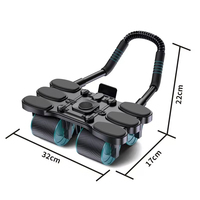 Roue abdominale, ensemble de fitness personnel, équipement d'exercice abdominal, outils d'entraînement de base pour la salle de sport, freinage automatique à rebond, support de téléphone, EVA