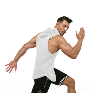 Free Labels Print and hang Tags Wholesale Custom Design or Blank <strong>Sleeveless</strong> Workout Gym <strong>Hoodie</strong> for <strong>Men</strong> - Product Image 5