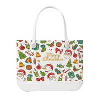 Sac de plage en EVA imprimé Noël 1300g, logo personnalisé, imperméable, durable, design perforé, grande capacité, cadeau de vacances, cadeau d'entreprise