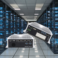 DC 9-36V Stromversorgung Eingebetteter Lüfterloser Industrie-Mini-Box-PC mit 2*LAN, 8*USB, 6*COM, 1*HDMI, 1*DP, 1*DVI