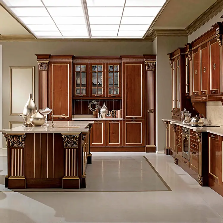 YZH Whole house customization design solid wood kitchen cabinets cheap price