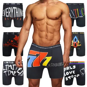 Free Design Drawing Custom Men Boxer Briefs Underwear Polyester Digital Print Boxer Shorts For Men