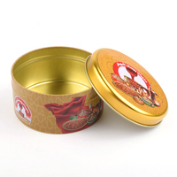 Récipient en métal de qualité alimentaire rond vide personnalisé Bougie Dates Thé Sucré Boîte de conserve Emballage Gâteau Bonbons Biscuit Biscuit Boîte