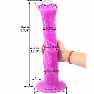 Énorme réaliste pénis Animal gode géant cheval Dick avec ventouse côtelé gros godes flirtant Sex Toys pour les femmes - Product Image 3