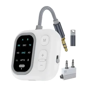 Adaptateur audio sans fil 2 In1BT Émetteur-récepteur Lossless HD Sound AUX Play RX/TX avec adaptateur d'avion pour voiture/maison/avion - Product Image 1