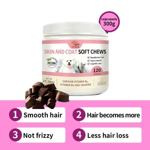 Complément alimentaire <span class=keywords><strong>pour</strong></span> chiens en forme <span class=keywords><strong>de</strong></span> bouchées moelleuses <span class=keywords><strong>pour</strong></span> la peau et la fourrure, enrichi en taurine et vitamines, <span class=keywords><strong>pour</strong></span> peaux sèches et anti-chute <span class=keywords><strong>de</strong></span> poils – Produit <span class=keywords><strong>de</strong></span> santé <span class=keywords><strong>pour</strong></span> animaux <span class=keywords><strong>de</strong></span> compagnie - Product Image 3