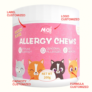 Comprimés à mâcher probiotiques personnalisés pour chiens, marque privée, complément alimentaire pour allergies et système immunitaire, pour la santé intestinale, également pour chats - Product Image 2