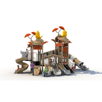 Nouvelle conception de maison dans les arbres, équipement de terrain de jeux pour enfants, parc à thème, parcours d'obstacles, toboggan en plastique pour l'extérieur, ensemble de terrain de jeux pour l'école maternelle