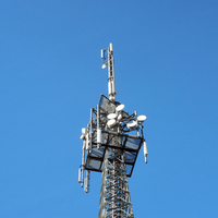 Tour monopode conique en acier galvanisé Q345B haute résistance de 30 m pour télécommunications, mât de communication pour station de base mobile 5G