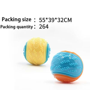 Ballon à mâcher pour chien en vente flash, vente en gros, 6,5 cm, ballon de tennis couineur pour chien, durable, coloré, en caoutchouc TPR et silicone, jouet pour animaux de compagnie - Product Image 5