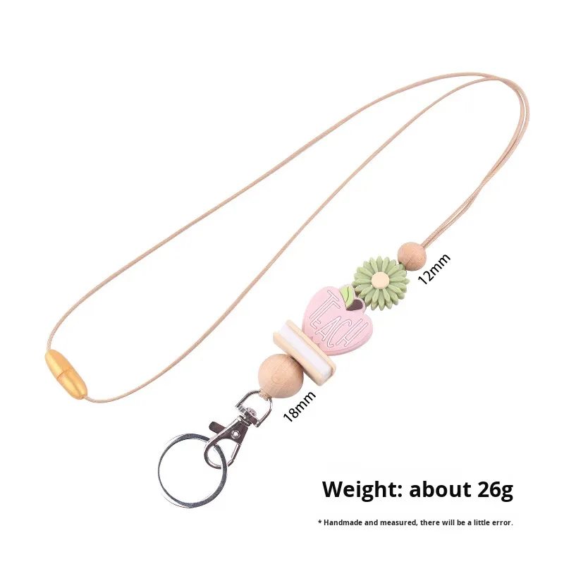 JRJ Brand High Quality Fashion ID Card Accessories Waterproof Durable Eco-Friendly Silicone Lanyards Plastic Buckle Silk Screen Image 2