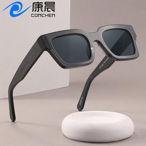 Lunettes de soleil carrées noires pour hommes, verres polarisés TAC UV400, protection solaire pour la conduite, mode, voyage, Wenzhou 8603 - Product Image 5