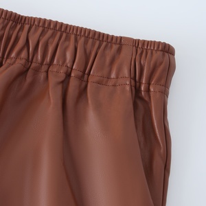 Abbigliamento in <span class=keywords><strong>pelle</strong></span> personalizzata all'ingrosso a vita alta elasticizzato marrone <span class=keywords><strong>finta</strong></span> <span class=keywords><strong>pelle</strong></span> Pu tirare su <span class=keywords><strong>pantaloni</strong></span> Sexy da donna - Product Image 4
