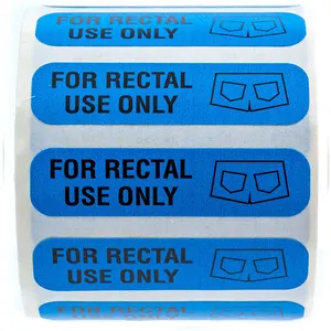 Adesivi per etichette personalizzati per uso rettale solo adesivi adesivi di marca impermeabili fluorescenti arancioni blu loghi