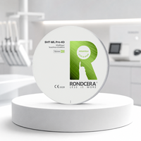 Bloc de zircone translucide multicouche Rondcera 42% 49% – Idéal pour l'agent de collage dentaire universel – Fresadora Dental