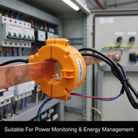 Transformador de Corriente de Núcleo Dividido 100A-1000A, Sensor de Corriente CA de Alta Precisión con Cables, Tipo Abierto, para Monitoreo de Energía