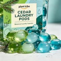 Capsules de lessive hydrosolubles au cèdre, parfum boisé frais, élimination profonde des taches, perles de lessive longue durée et rafraîchissantes
