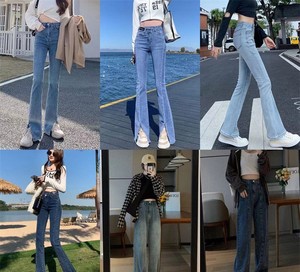 2025 pantalones vaqueros de cintura alta adelgazantes con cordón para mujer pantalones vaqueros sueltos de pierna ancha - Product Image 2