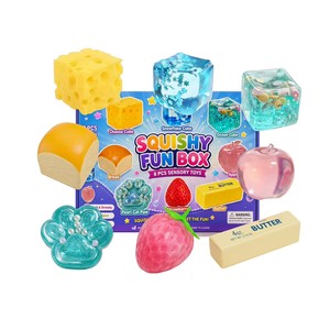 8 Pcs Squishy Fun Box Sensory Fidget <b>Toy</b> Set Slow Rebound Moldable Stress Relief <b>Desk</b> Gift - Product Image 1