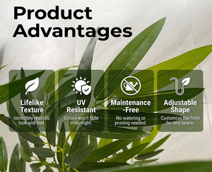 Bambú Artificial de Diseño Moderno, Mano de Buda, Bambú Artificial de Plástico, Plantas de Interior para Sala de Estar, Patio, Hotel, Oficina - Product Image 4