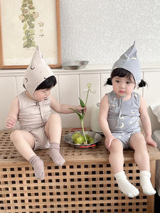 Set Estivo Unisex <span class=keywords><strong>6</strong></span> <span class=keywords><strong>Mesi</strong></span> 2 Pezzi 100% Cotone Traspirante, Completo Pigiama per <span class=keywords><strong>Bambini</strong></span> - Product Image 2