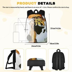 Sac d'école personnalisé pour enfants imprimé pour filles africaines sac à dos d'école sac à dos d'université à fermeture éclair métallique en option sac à dos unisexe pour femme - Product Image 5