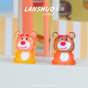 <b>Rainbow</b> <b>Candy</b> DIY Creative Studio Resin Bear Doll Colorful Cartoon Animal Keychain Pendant Home Decoration Artistic Craft - Product Image 2