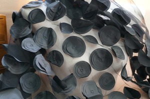 Trắng <span class=keywords><strong>3D</strong></span> Hoa Lưới Thêu Đính Váy Thêu Vải Pháp - Product Image 4