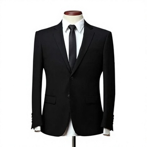 Costume sur mesure noir pour marié, ensemble 2 pièces (veste et pantalon) pour <span class=keywords><strong>soirée</strong></span>, cérémonie et affaires - Product Image 6