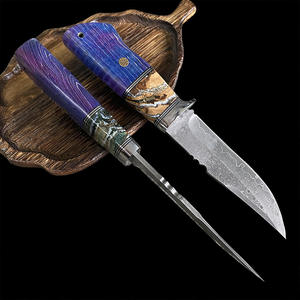 Şam bıçak sabit bıçak bıçaklar yürüyüş avcılık açık Survival bıçaklar deri çantası ile - Product Image 4