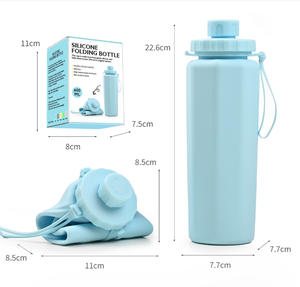 2025 kho Silicone Thể Thao chai nước, xách tay shatterproof chịu nhiệt có thể gập lại thực phẩm cấp Silicone cup bán buôn - Product Image 5